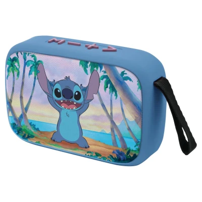 Afbeelding van Lexibook, Disney Stitch, Draagbare Bluetooth luidspreker, draadloos, USB C, SD/TF kaart, oplaadbare batterij, Blauw, BT018D