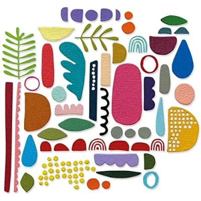 Afbeelding van Sizzix Thinlits Die Set 43PK Abstract Elements 666280 Tim Holtz (01 23)