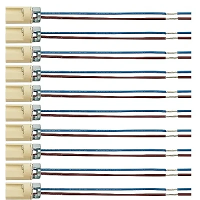 Afbeelding van RUNCCI YUN 10 Pack G9 Lamp Houder, Basis Keramische Houder voor LED Halogeen Lamp,Keramische Lampen Socket Connector