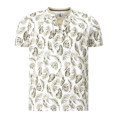 Afbeelding van Charles Colby EARL Crispin Tshirt print, Heren, Maat: Large, Weiß bedruckt