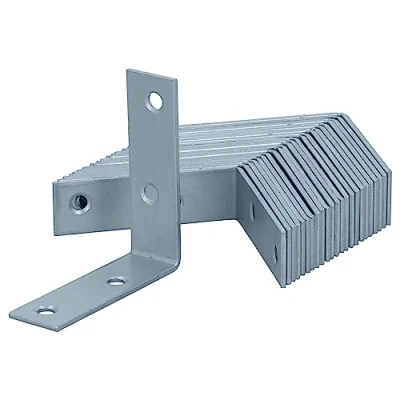 Afbeelding van HELPMATE 24 stuks stoelhoeken 60 x 18 mm hoekverbinders galvanisch verzinkt &amp; blauw gepassiveerd meubelhoek met uitstekende corrosiebescherming, stabiel en duurzaam eenvoudige montage