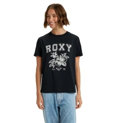 Afbeelding van Roxy Ocean Regular Poster Tshirt print, Dames, Maat: XXL, Anthracite