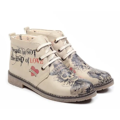 Afbeelding van GOBY Eternal Ink Enkel Laarzen Handmade Vegan Leer Damesboots Maat 38