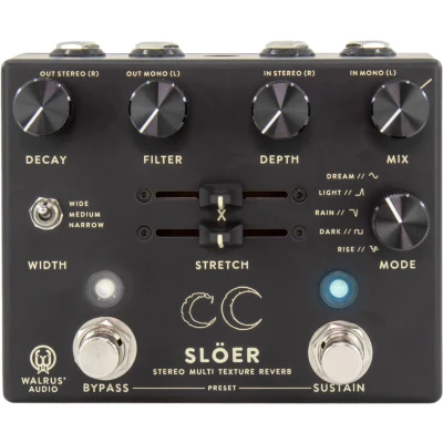 Afbeelding van Walrus Audio Slöer Stereo Ambient Reverb Black Effect unit voor gitaren