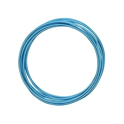 Afbeelding van Vaessen Creative aluminiumdraad, turquoise, 3 mm x m, aluminium draad, knutseldraad, decoratiedraad, sieradendraad en bloemissiekdraad