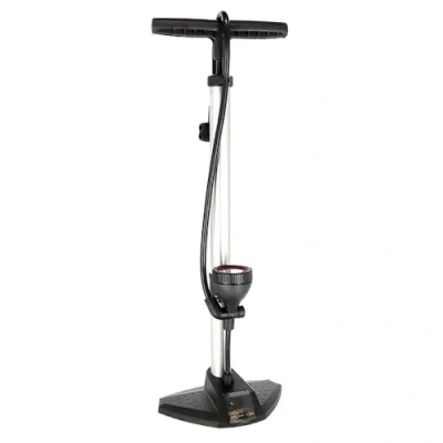 Afbeelding van XLC PU S05 aluminium dual head vloerpomp BikeTotaal.nl Zwart