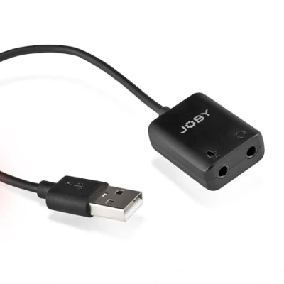 Afbeelding van JOBY Wavo USB Adapter, Adapter for Microphone, Compatible with PC, Laptop, Mac, Portable Video Conference Kit, Universal Compatibility, Perfect Audio Recordings