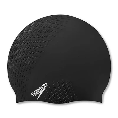 Afbeelding van Speedo Unisex Bubble Active+ badmuts gestructureerd ontwerp, zwart, één maat