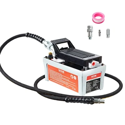 Afbeelding van VEVOR 700 bar Lucht Hydraulische Pomp 1,6L 0,8L/min (onbelast) 0,16L/min (belast) Voetpomp met 2m Slang Auto Reparatie Olie Rigging Machine Onderhoud