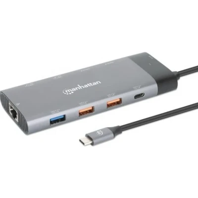 Afbeelding van Manhattan USB C PD 10 in 1 8K dockingstation Geschikt voor merk: Universeel