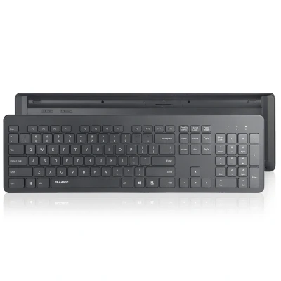 Afbeelding van Draadloos toetsenbord Tablethoes met Premium Desktop Bluetooth Keyboard van Accezz Zwart Kunststof Wireless