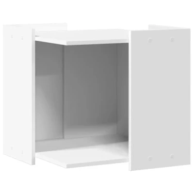 Afbeelding van Kattenbakkast 53x53x51 cm bewerkt hout wit