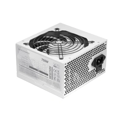 Afbeelding van MARSGAMING MPIII750, PC ATX 750W Voeding, 5 Jaar Garantie, Stille AI RPM Technologie, 85% Efficiëntie, Wit