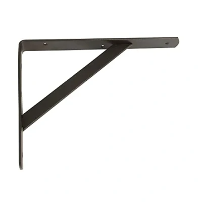 Afbeelding van AMIG Plankdrager/planksteun van metaal gelakt zwart H250 x B200 mm Tot 320 kg Plankdragers