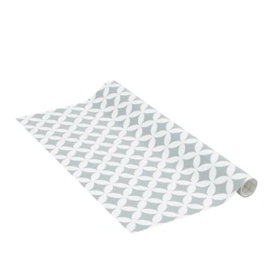 Afbeelding van Venilia Monica 54775 Plakfolie, met grijs geometrisch motief, retropatroon, decoratiefolie, meubelfolie, behang, zelfklevende folie, pvc, zonder ftalaten, 67,5 cm x 1,5 m, dikte: 0,095 mm