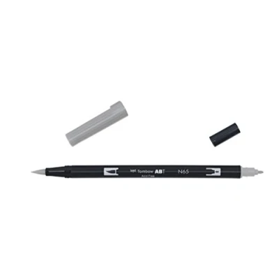 Afbeelding van Tombow ABT Dual Brush Pen, N65 1P, pen met twee punten, perfect voor handlettering en bullet journal, wateroplosbaar, cool gray 5