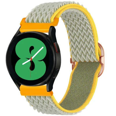 Afbeelding van Elastisch nylon bandje Universeel 20 mm aansluiting Groen / Geel iMoshion Textiel