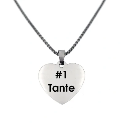 Afbeelding van Ketting RVS Hart Zilver #1 Tante