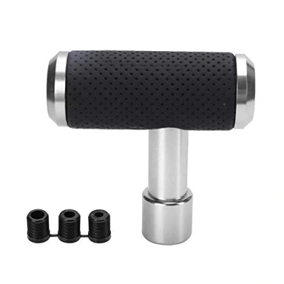 Afbeelding van Schaltknauf T Förmig Auto Schalthebel Knopf Shifter Gear Universal Manuell/Automatisch Ersatzteil Aluminiumlegierung +