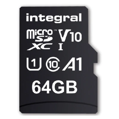 Afbeelding van Geheugenkaart Integral microSDXC V10 64GB