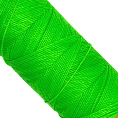 Afbeelding van Linhasita Gewaxte draad 100 g / 170 m Polyester 1 mm dikke macrame, 30 kleuren schokkend groen