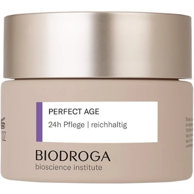 Afbeelding van Biodroga Verstevigende anti aging huidverzorging, 24 uur verzorging, rijk aan 50 ml, Skincare vochtinbrengende crème rimpel gezichtsverzorging, veganistisch, perfect age Bioscience Instituut