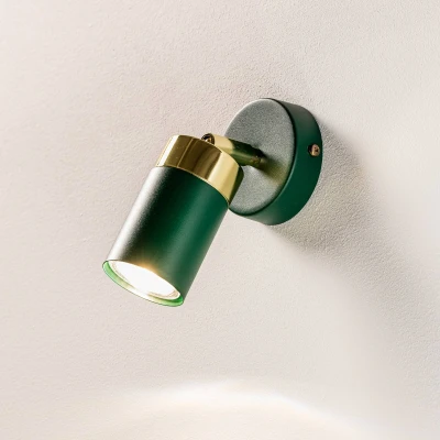 Afbeelding van Eko Light Wandspot Joker, groen/goud, 1 lamp