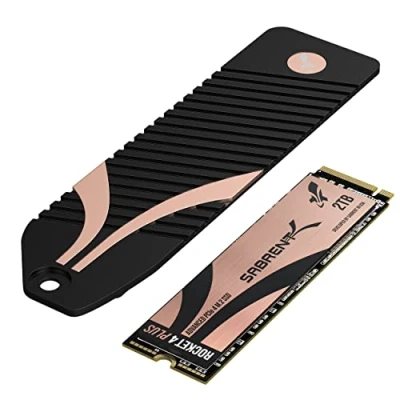 Afbeelding van Sabrent 2TB Rocket 4 PLUS NVMe 4.0 Gen4 PCIe M.2 Interne Extreme Prestatie SSD + PS5 koelplaat Combo (SB RKT4P PSHS 2TB)