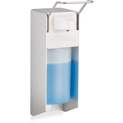 Afbeelding van Relaxdays zeepdispenser wand 500 ml set van 4 zeeppompje desinfectiemiddel dispenser