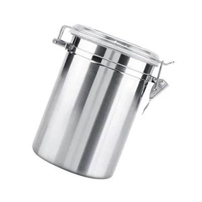 Afbeelding van VICMAT Koffieblik luchtdicht blik roestvrij staal, koffiecontainer met grote capaciteit, voor koffiebonen, thee of suiker