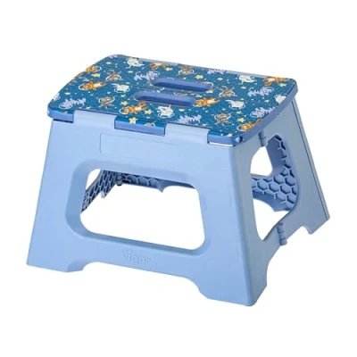 Afbeelding van Vigar Opvouwbare Kruk Astrocat Model 23 cm Hoogte 80% Gerecycled Kunststof Voor Keuken, Badkamer en Camping Kinder Step Blauw