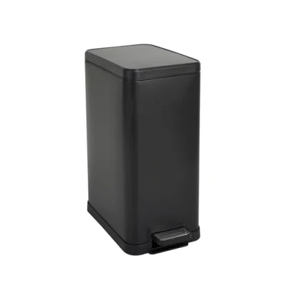 Afbeelding van SVITA STM15 Vuilnisemmer, pedaalemmer, afvalemmer, 15 l, inclusief Binnenemmer, softclose deksel, voetpedaal, vrijstaand, rechthoekig, zwart