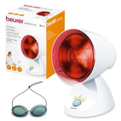 Afbeelding van Beurer infraroodlamp IL 35, weldadig en behaaglijk warm infraroodlicht met timer 3 standen 5 hellingshoeken, voor het losmaken van de spieren verlichten spanningen