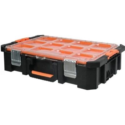 Afbeelding van Organizer case TOOD 12 uitneembare compartimenten Transparant deksel 53x37x13 cm