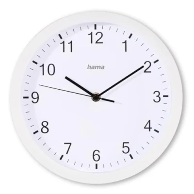 Afbeelding van Hama Wandklok Elba Tikt Niet 25 cm Wit