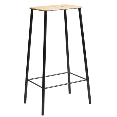 Afbeelding van Frama Adam Barkruk H76 Eiken/zwart