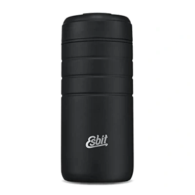 Afbeelding van Esbit Majoris Thermosbeker 450ml Mat Zwart Fliptop Deksel RVS