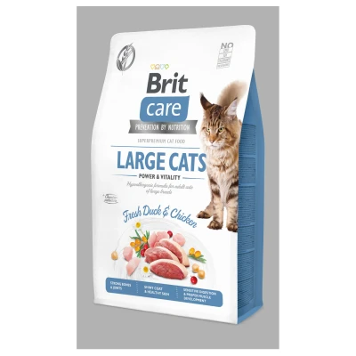 Afbeelding van Brit Large Cats Power &amp; Vitality Eend&amp;Kip Kattenvoer 2 kg