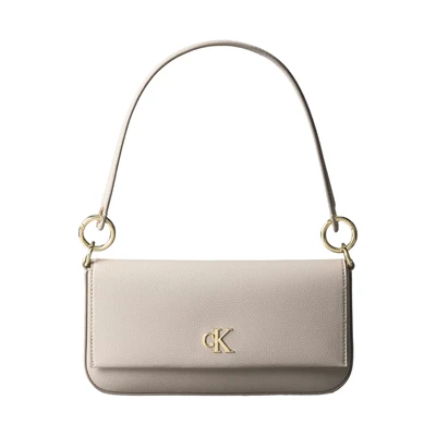 Afbeelding van Calvin Klein Jeans Minimal Monogram Shoulder Pouch Handtas, Dames, Maat: One Size, Chateau
