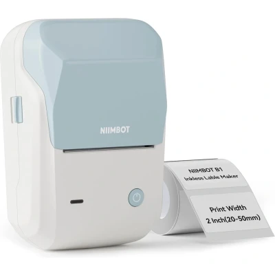 Afbeelding van Niimbot B1 Labelprinter Labelmaker Blauw Smart Bluetooth Print Breedte 20 50mm Lichtgewicht Direct Thermisch 203dpi 1500mAh