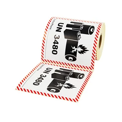 Afbeelding van Prolac Sticker, gevaarlijke goederensticker UN 3480 bevat lithium ion batterijen, 250 stuks, 100 x mm, zelfklevende etiketten, verzendlabels, etiketten zelfklevend, goederen stickers