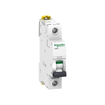 Afbeelding van Schneider electric ic60n installatieautomaat 1 polig 6ka 50ka c karakteristiek 4a 2 modulen a9f74104