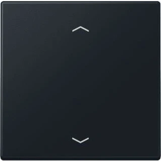 Afbeelding van Jung ls range bedieningselement 1 toets afdekking voor dimmer en jaloezieschakelaar gelakt duroplast mat zwart ls1700pswm