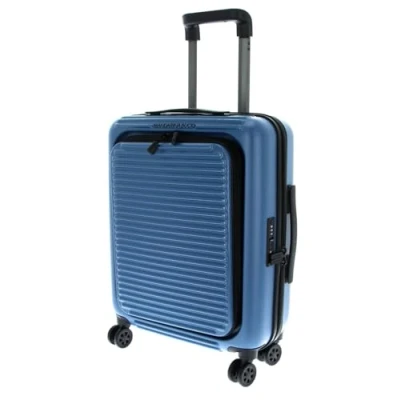 Afbeelding van Mandarina Duck Tankcase Trolley Cabin W/Front Pocket, China blue, Linea Iconica di in policarbonato