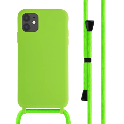 Afbeelding van Apple iPhone 11 Hoesje Siliconen en TPU (zacht) imoshion Softcase/Koordhoesje/Backcover Groen Telefoonhoesje
