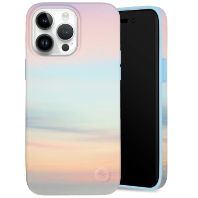 Afbeelding van Apple iPhone 14 Pro Max Hoesje Gerecycled Kunststof Selencia Hardcase/Backcover Sky Sunset Multicolor Telefoonhoesje Shockproof/Valbescherming