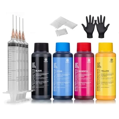 Afbeelding van 4x 250 ml Sublimatie inkt, Sublimation Ink compatibel voor Epson, Brother, Roland, Mimaki, Mutoh, CMYK