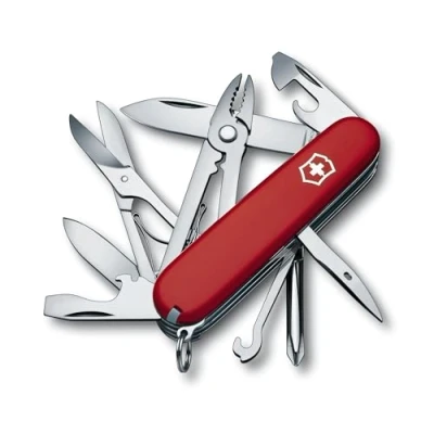 Afbeelding van Victorinox Taschenmesser Deluxe Tinker (17 Funktionen, Klinge, Kombi Zange, Schraubendreher, Schere, Dosenöffner) rot