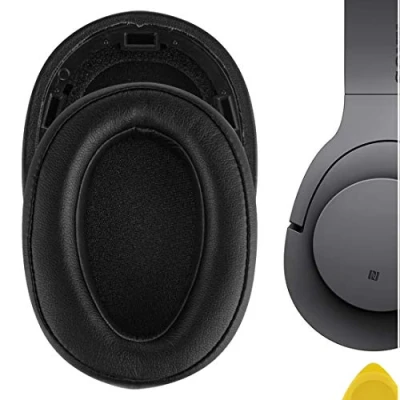 Afbeelding van Geekria QuickFit Eiwit lederen vervangende oorkussens voor Sony MDR 100ABN WH H900N Hoofdtelefoon Oorkussens, Headset Oorschelpen Reparatie Onderdelen (zwart)
