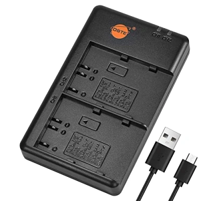 Afbeelding van DSTE Snel opladen USB Dual batterij oplader compatibel voor Nikon EN EL3 EL3E, FUJI NP 150, Olympus BLM1 PS BLM5 BLM5, minolta 400, SAMSUNG SLB 1674, Pentax D LI50